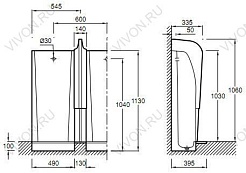 Jacob Delafon Панель разделительная для писсуара "Boissire 2" EN481-0 передняя – фотография-3